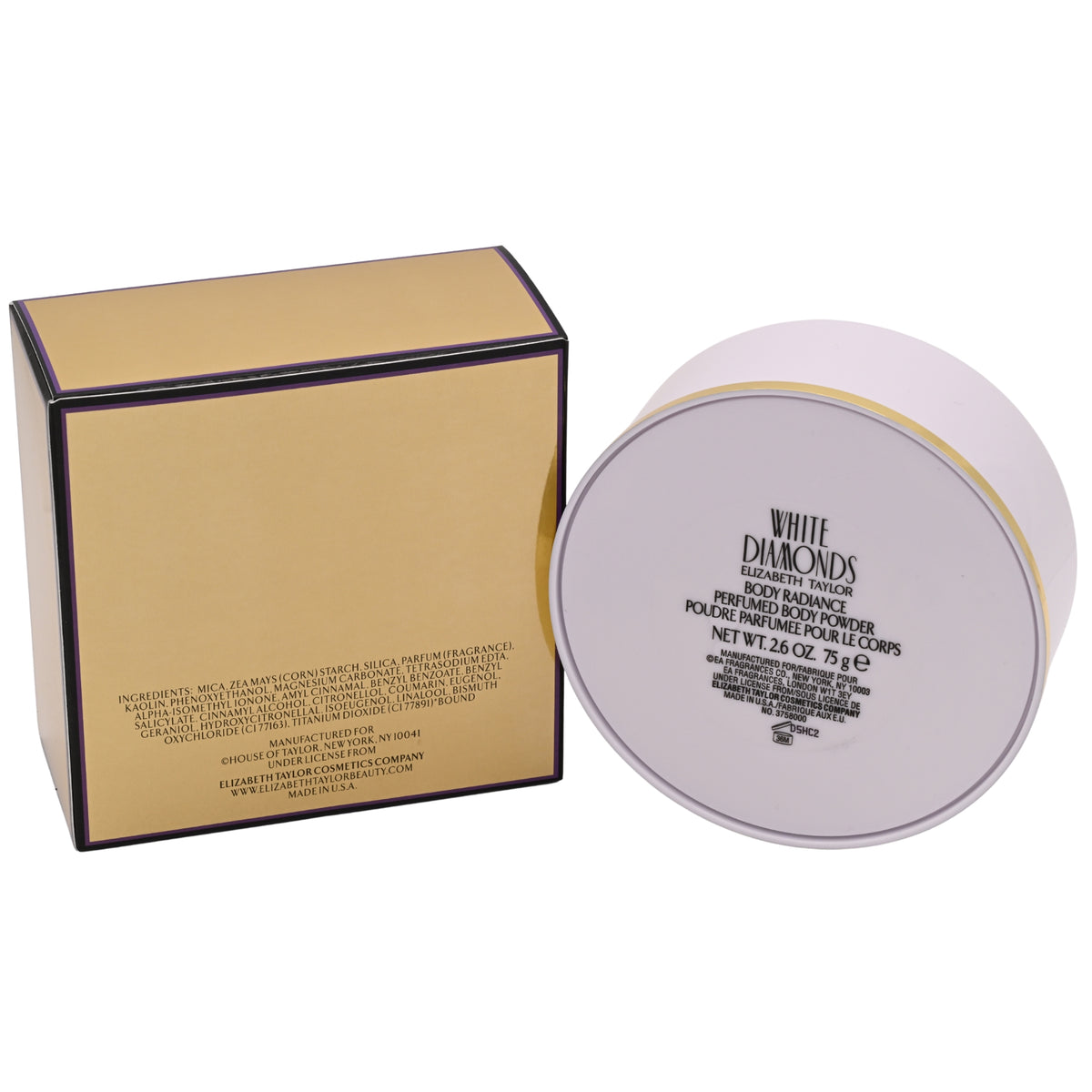 White Diamonds by Elizabeth Taylor Body Radiance perfumed Body Powder 2.6 oz 716393041772