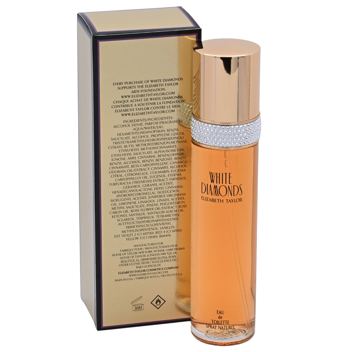 White Diamonds Elizabeth Taylor women 3.3 oz 3.4 edt NEW IN BOX 719346022705