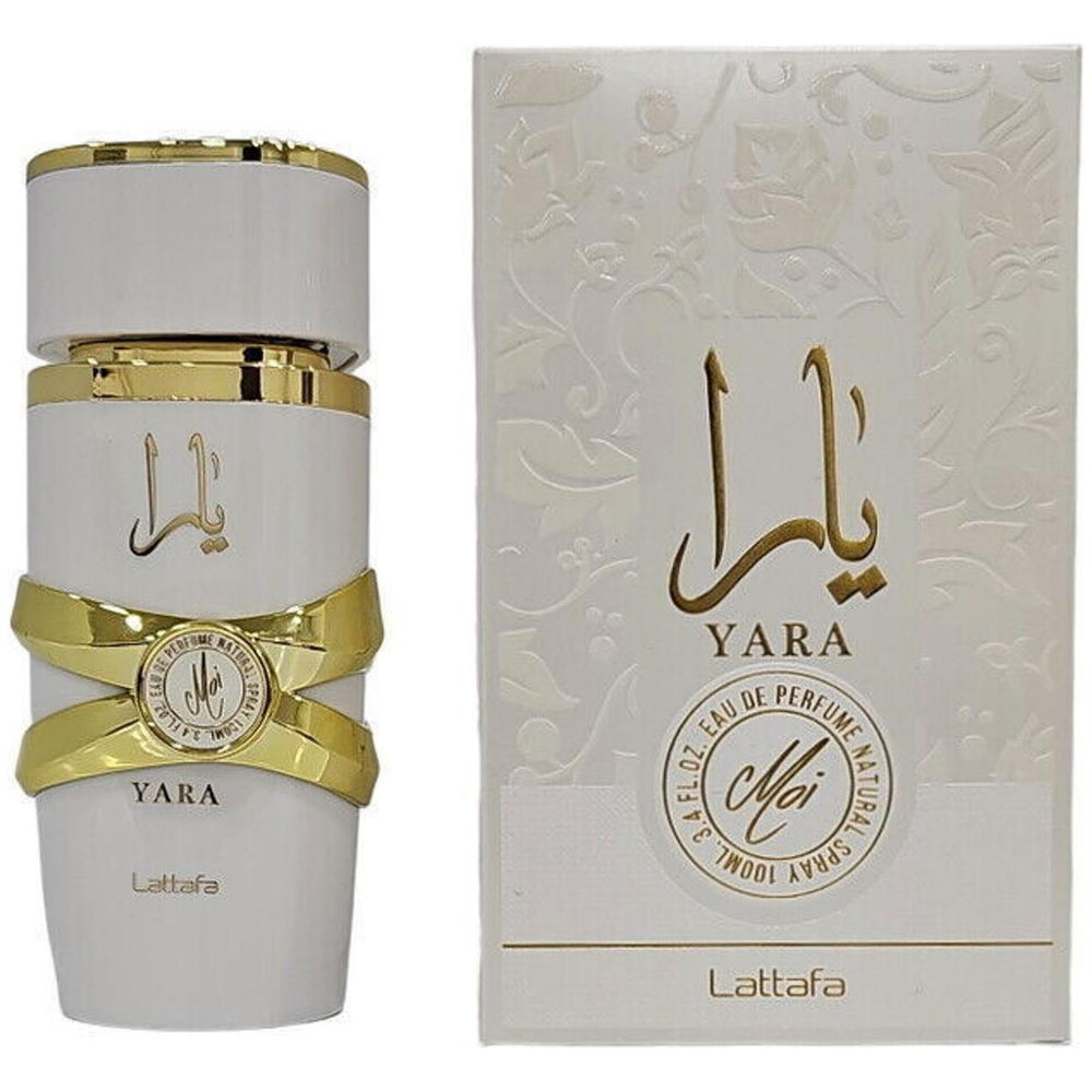 Yara Moi 3.4oz Arabic perfume, Lattafa Perfumes, amber fragrance, jasmine and peach mixed tones main image 1