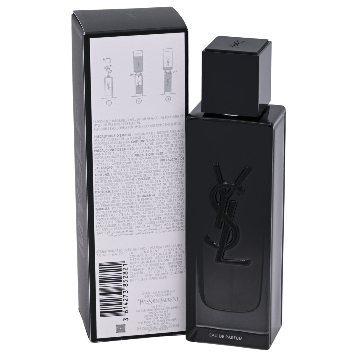 Yves Saint Laurent MYSLF Eau de Parfum Spray for Men 2.0 oz (60 ml) New Retail Box 3614273852821