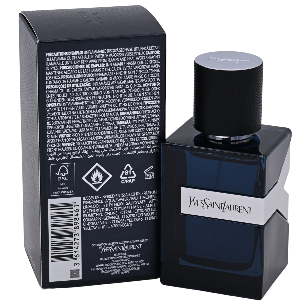 Yves Saint Laurent Y Eau de Parfum Intense Spray for Men 2.0 oz (60 ml) by Yves Saint Laurent 3614273898461
