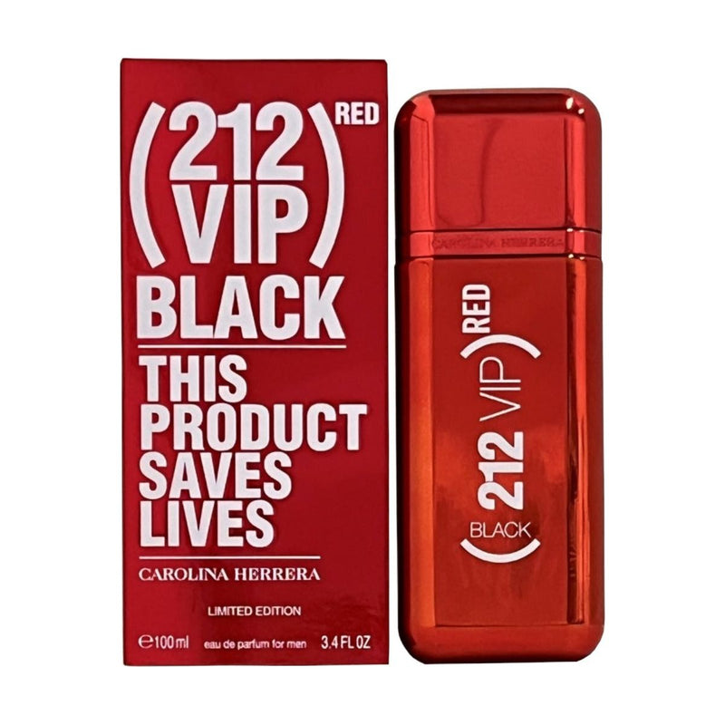 212 Vip Black (Red Edition) by Carolina Herrera men EDP 3.3 / 3.4 oz New in Box