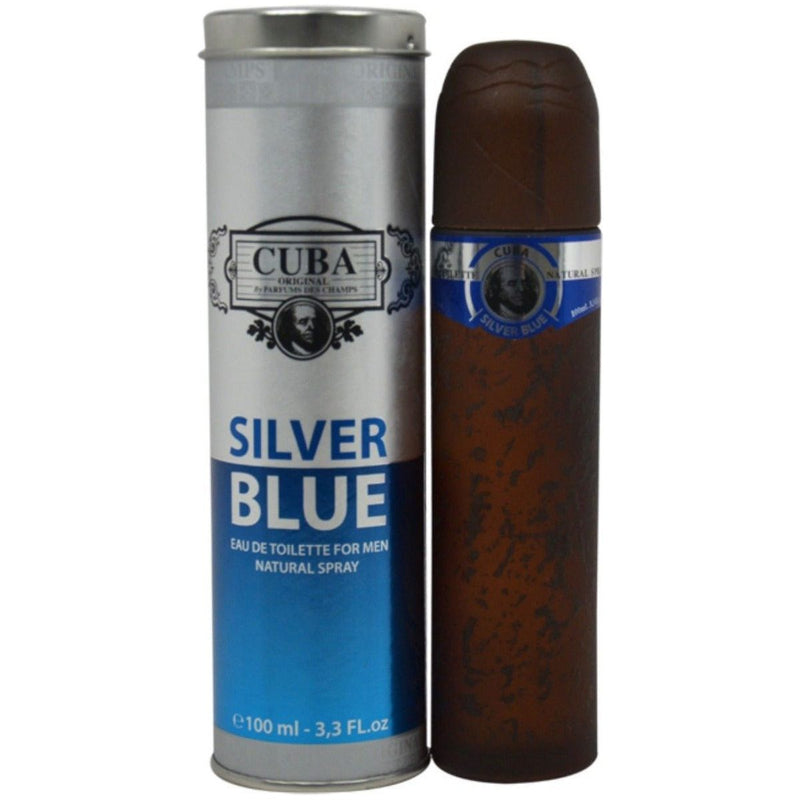 Cuba Cuba Silver Blue By Cuba cologne for men EDT 3.3 / 3.4 oz New in Box at $ 8.23