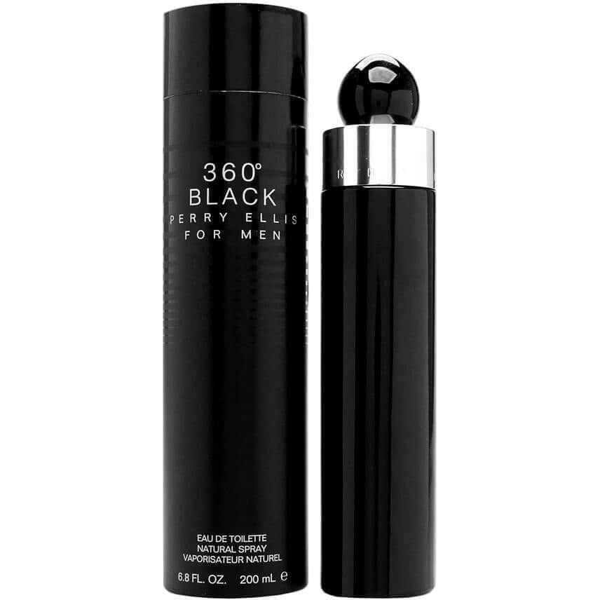 360 BLACK for Men by Perry Ellis Cologne 6.7 oz 6.8 edt NEW in BOX 844061009547