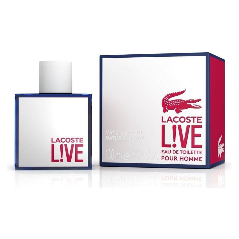 Lacoste L!VE LACOSTE LIVE men cologne spray EDT 3.4 oz 3.3 NEW IN BOX at $ 25