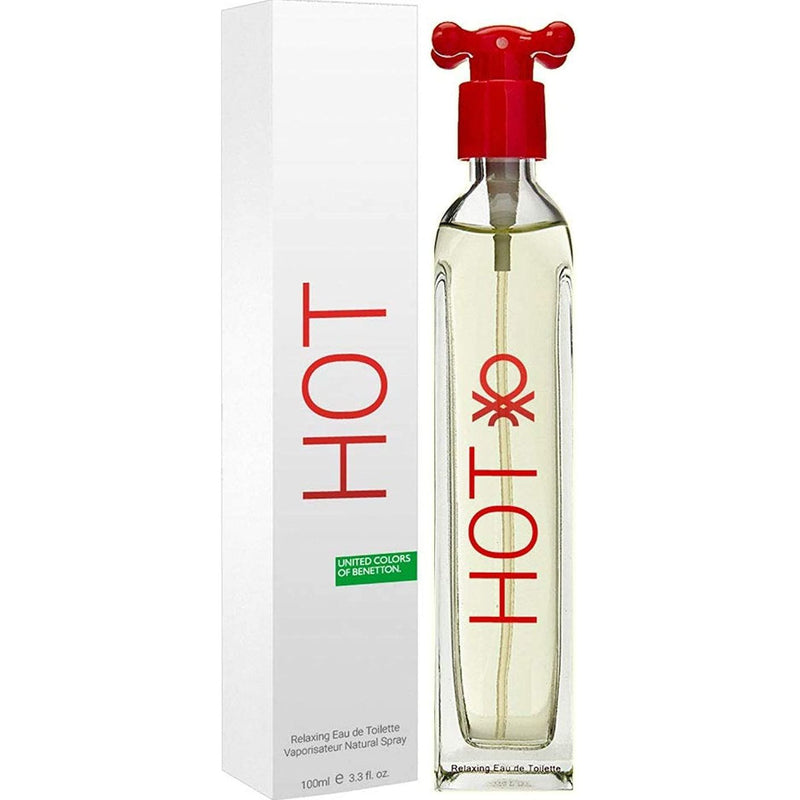 BENETTON HOT by UNITED COLORS 3.4 oz Perfume 3.3 EDT New in Box
