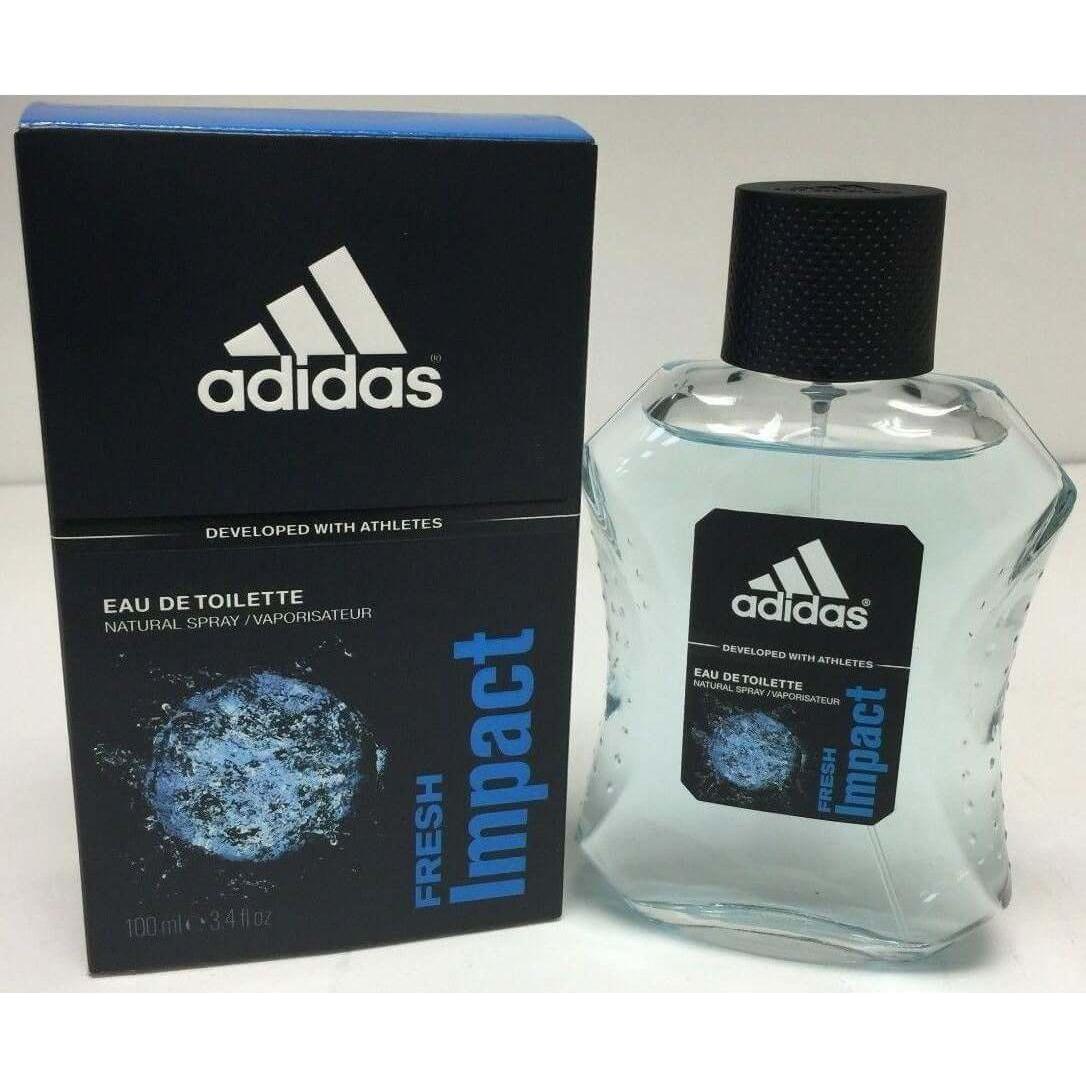 Adidas FRESH IMPACT Cologne for Men 3.4 oz edt Spray 3.3 New in BOX 3607345397443
