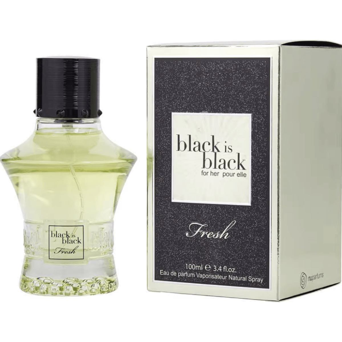 Black Is Black Fresh by Nuparfums perfume for women EDP 3.3 /3.4 oz New in Box 875990001050
