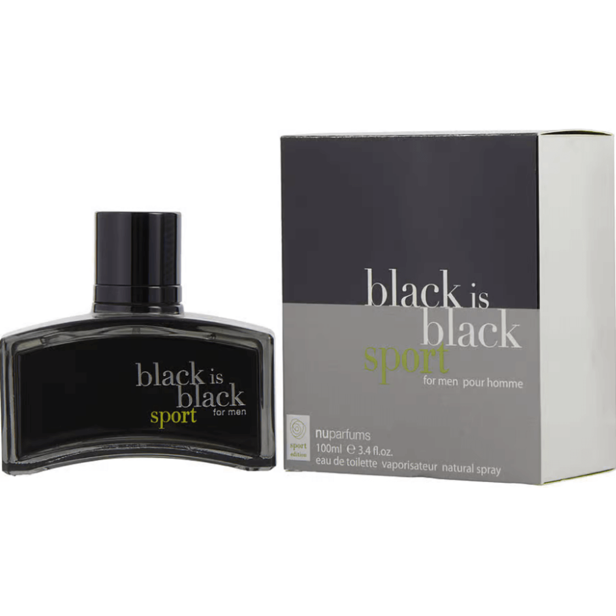 Black Is Black Sport by Nuparfums cologne for men EDT 3.3 /3.4 oz New In Box 875990000985