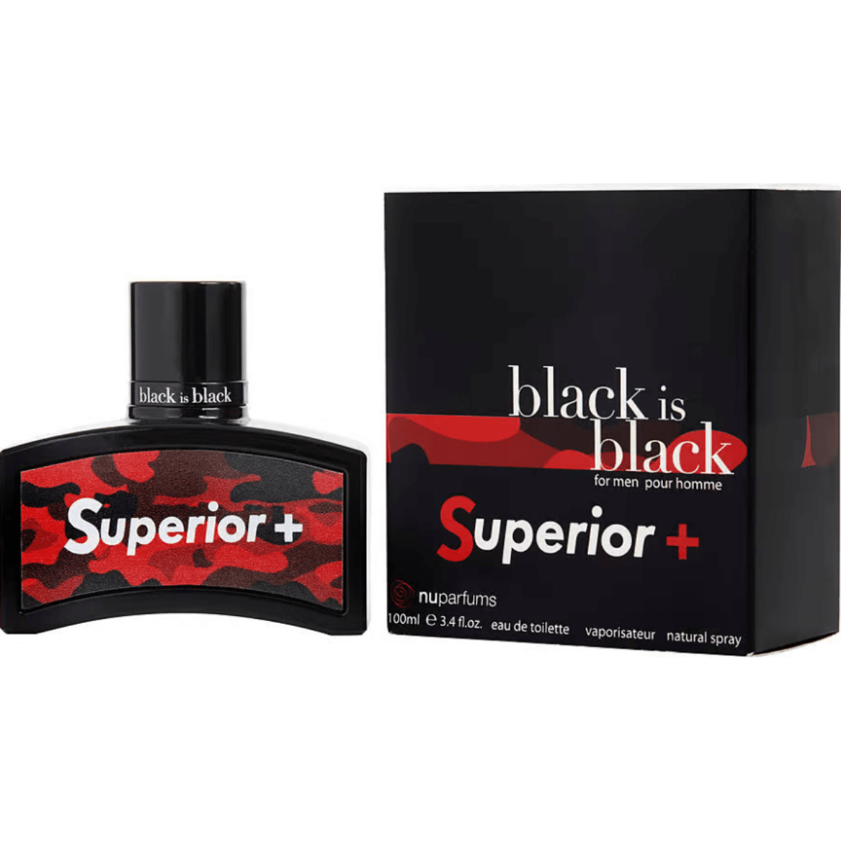 Black Is Black Superior+ by Nuparfums cologne for men EDT 3.3 /3.4 oz New In Box 875990001104