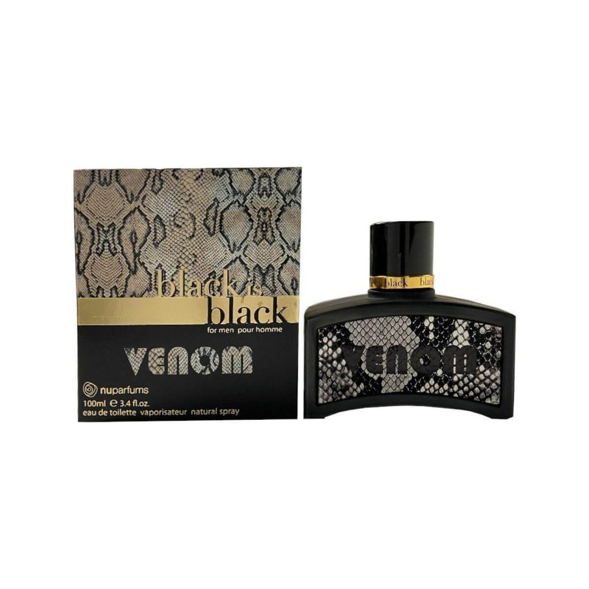 Black Is Black Venom by Nuparfums cologne for men EDT 3.3 / 3.4 oz New In Box 875990001036