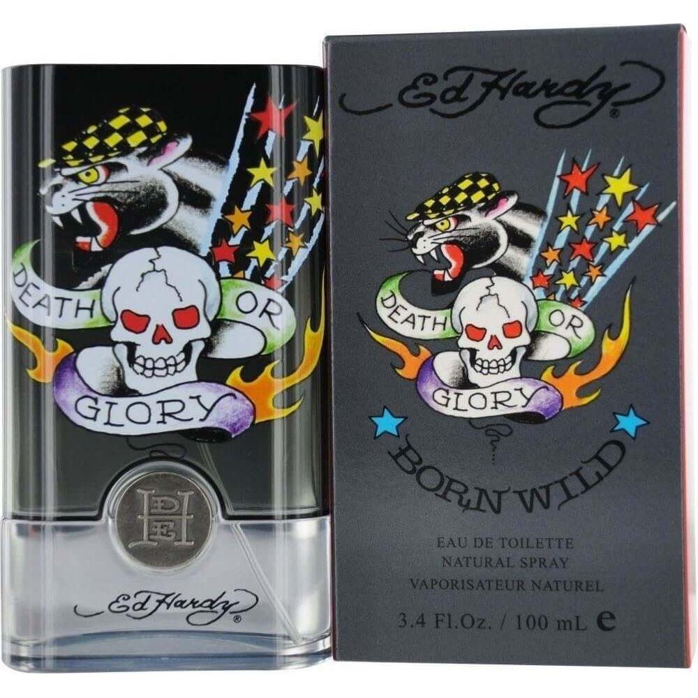 BORN WILD by Ed Hardy Christian Audigier for Men 3.4 oz edt New in Box 094922191120