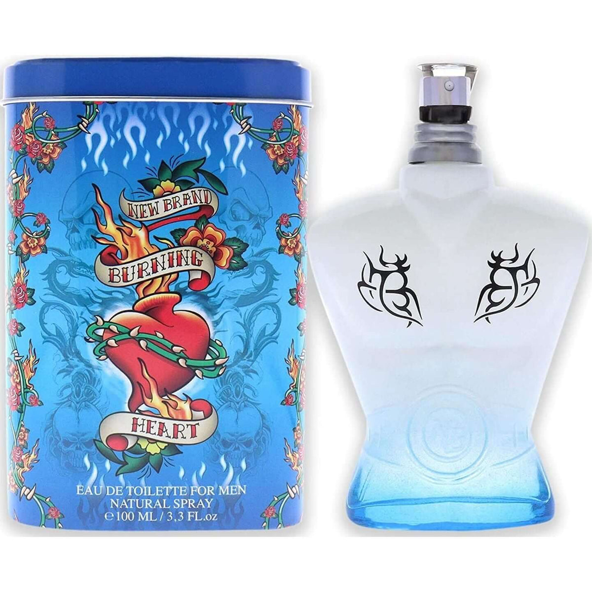 Burning Heart by New Brand cologne for men EDT 3.3 /3.4 oz New In Can 5425017734246