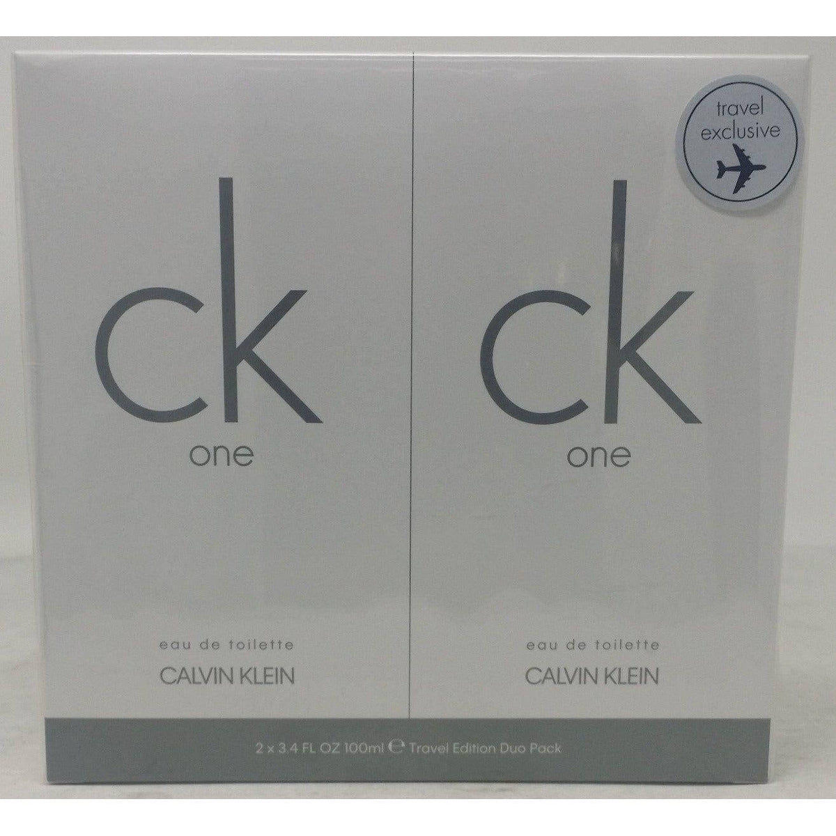 Calvin Klein CK One EDT 3.4 oz Each 6.8 oz Total Travel Edition Duo Pack Of 2 3616304253300