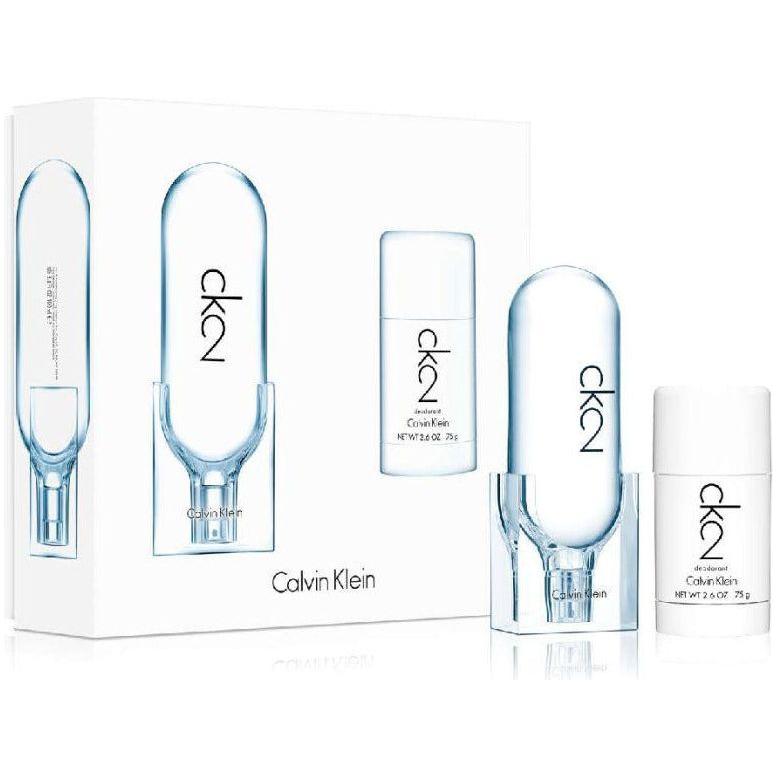 CK2 2 pcs Gift Set edt and 2.6 deo stick by Calvin Klein For Unisex 3614222353591