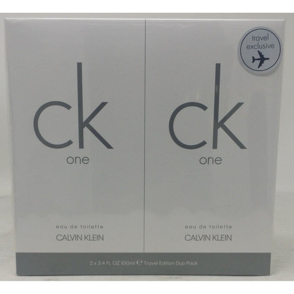 CK ONE by Calvin Klein EDT 3.4 oz each (6.8 oz total ) Travel Edition Duo Pack of 2