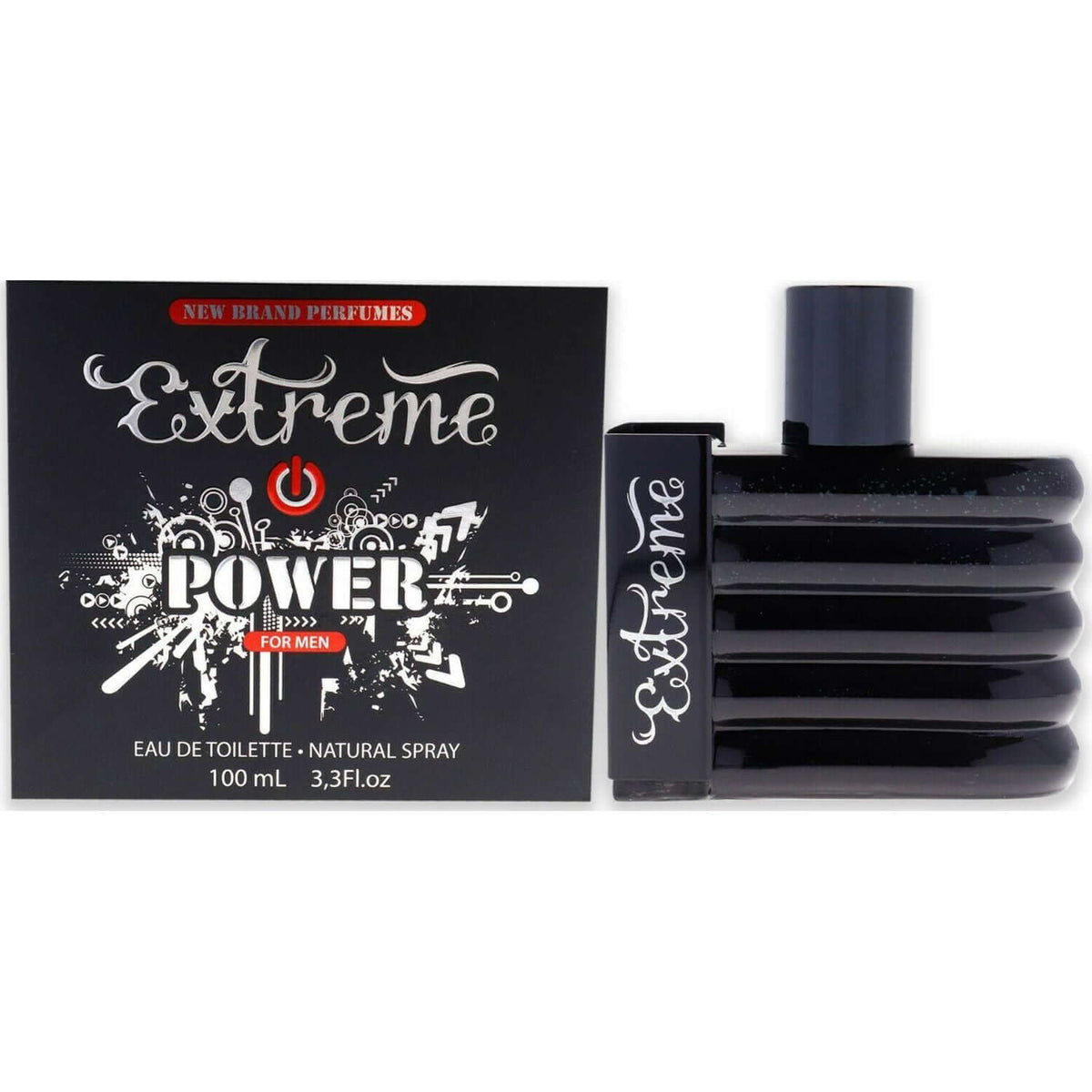 Extreme Power by New Brand Perfumes for men  EDT 3.3 /3.4 oz New In Box 5425017734826
