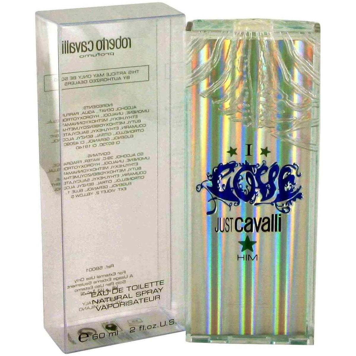 Just Cavalli I LOVE HIM by Roberto Cavalli Men Cologne 2.0 oz edt NEW IN BOX 8011530906672