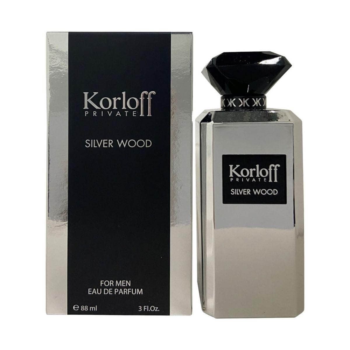 Private Silver Wood by Korloff cologne for men EDP 3 oz New in Box 3760251870070