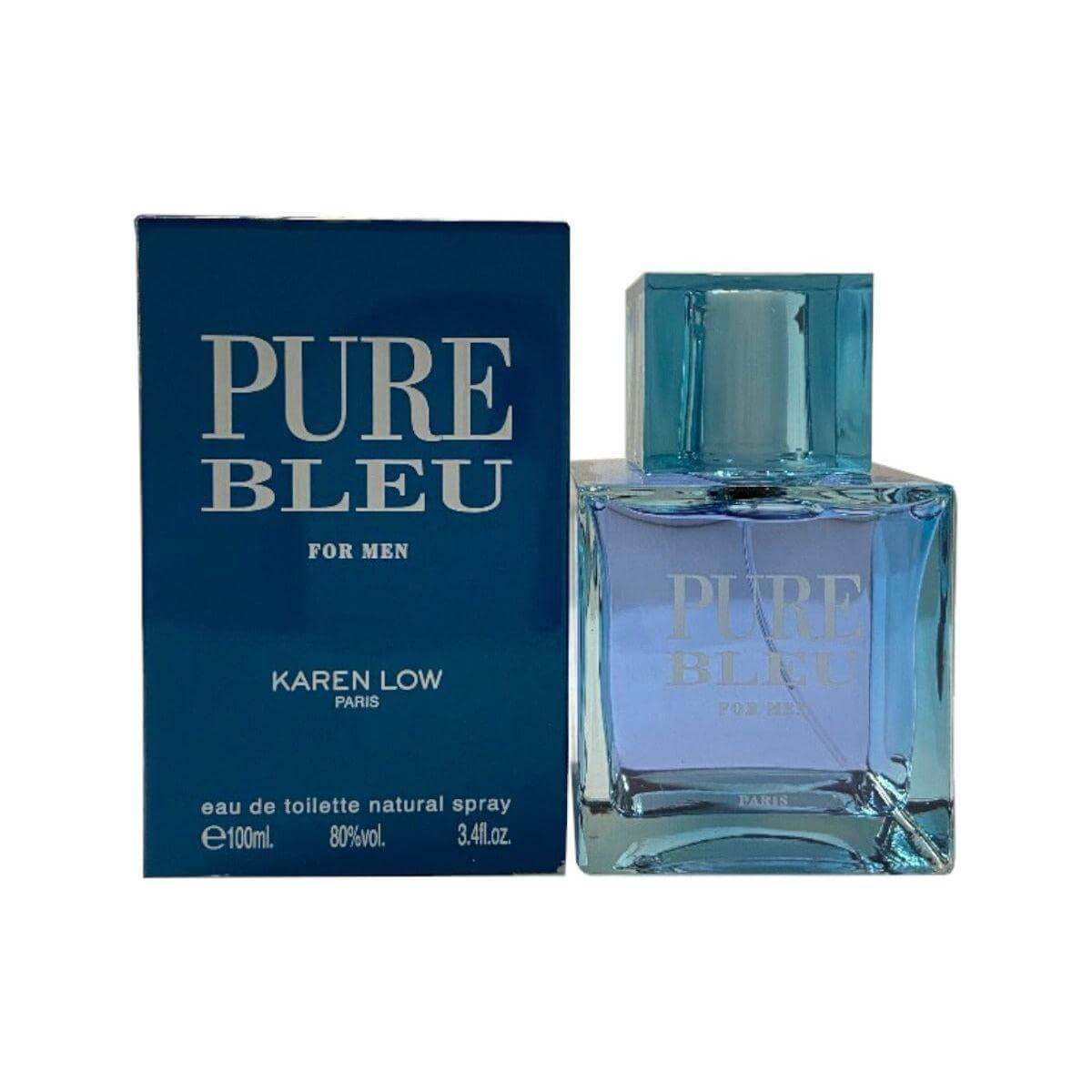 Pure Bleu by Karen Low cologne for men EDT 3.3 / 3.4 oz New In Box 3700134405449