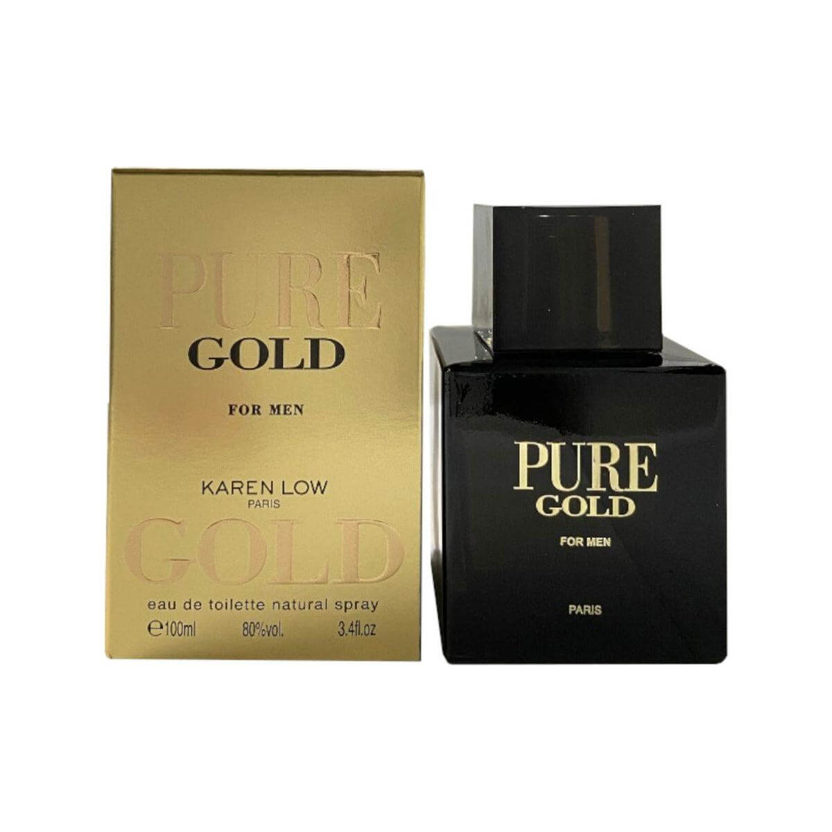 Pure Gold by Karen Low cologne for men EDT 3.3 / 3.4 oz New In Box 3700134407023