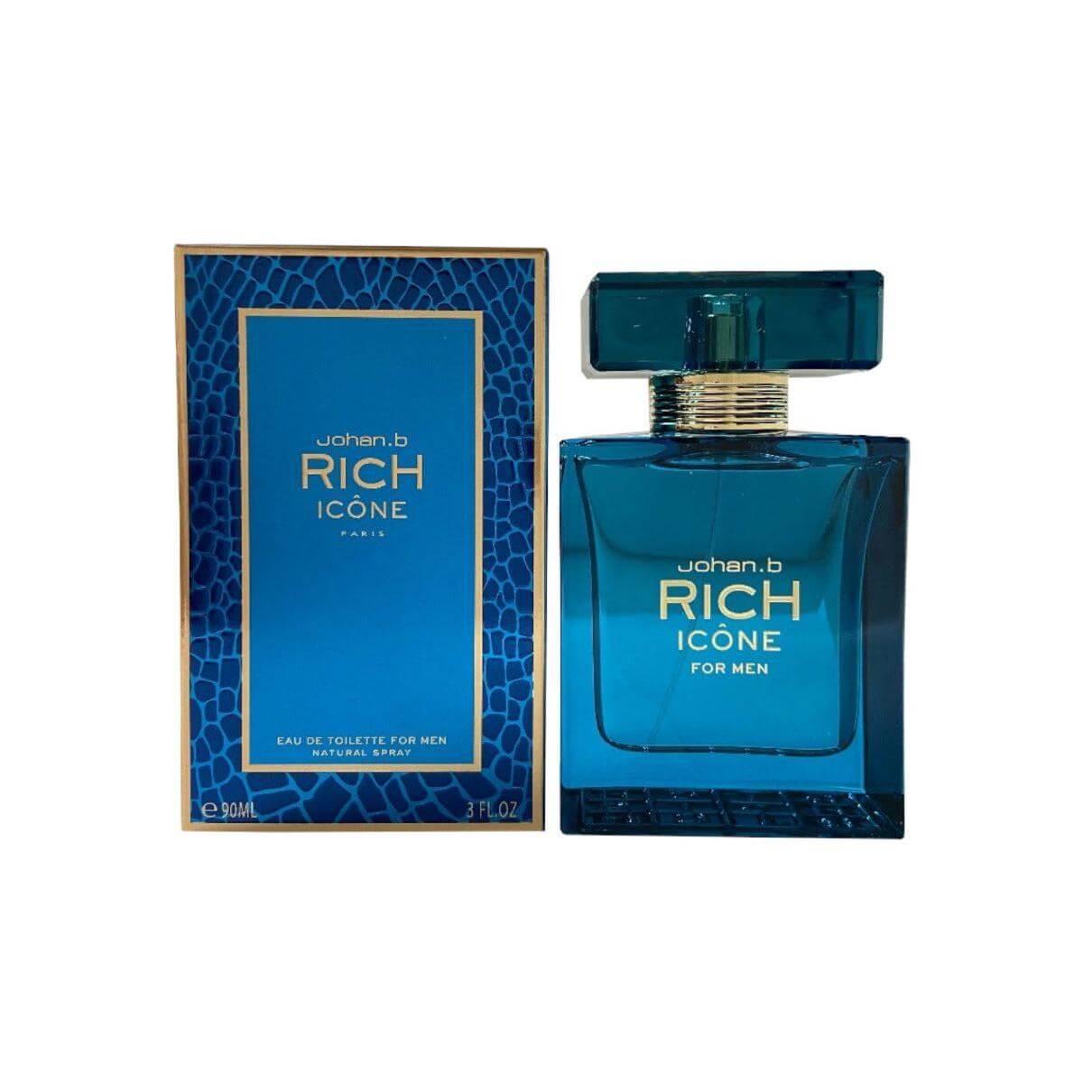 Rich Icone by Johan.B cologne for men EDT 3 / 3.0 oz New In Box 3700134407344