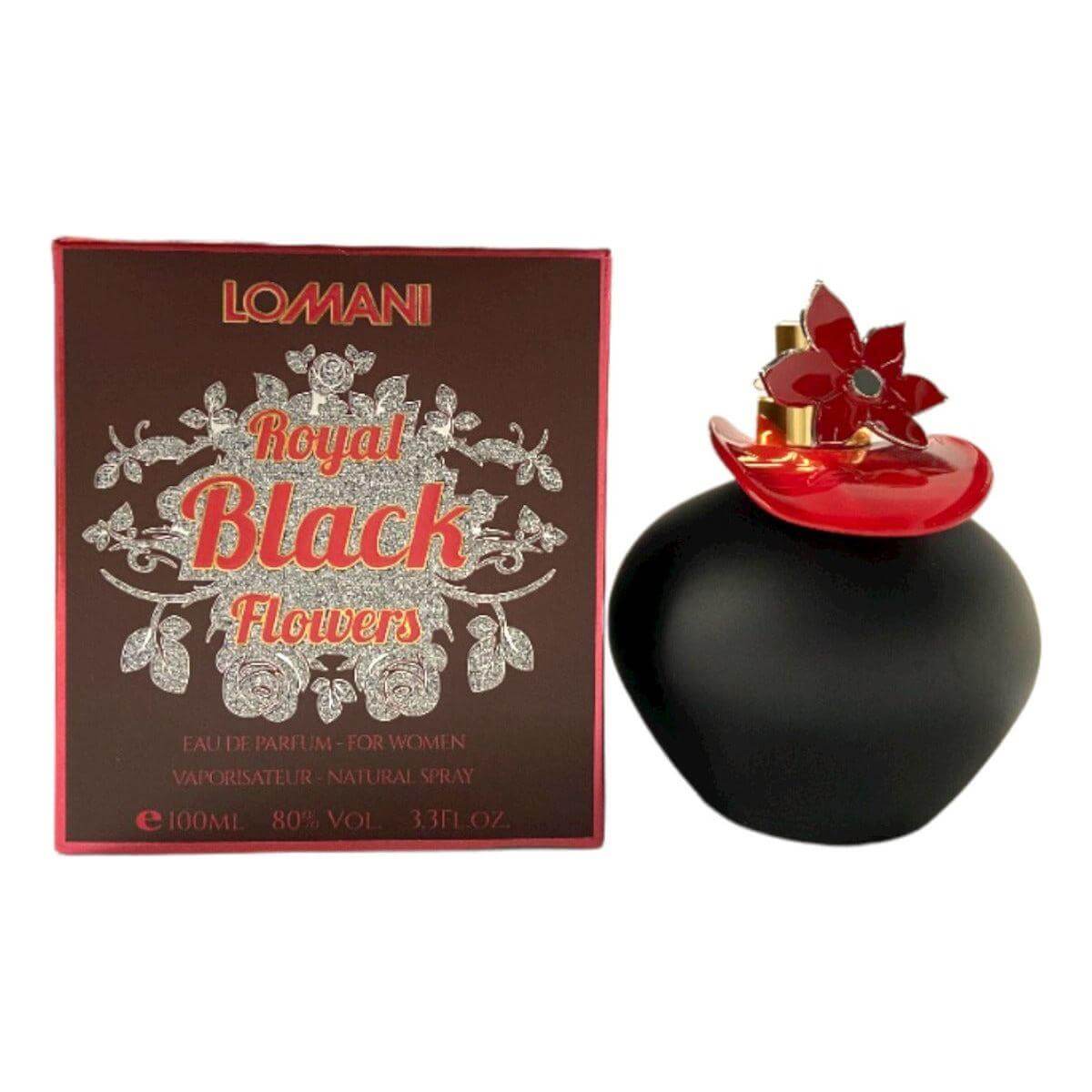 Royal Black Flowers by Lomani perfume for women EDP 3.3 / 3.4 oz New in Box 3610400034788
