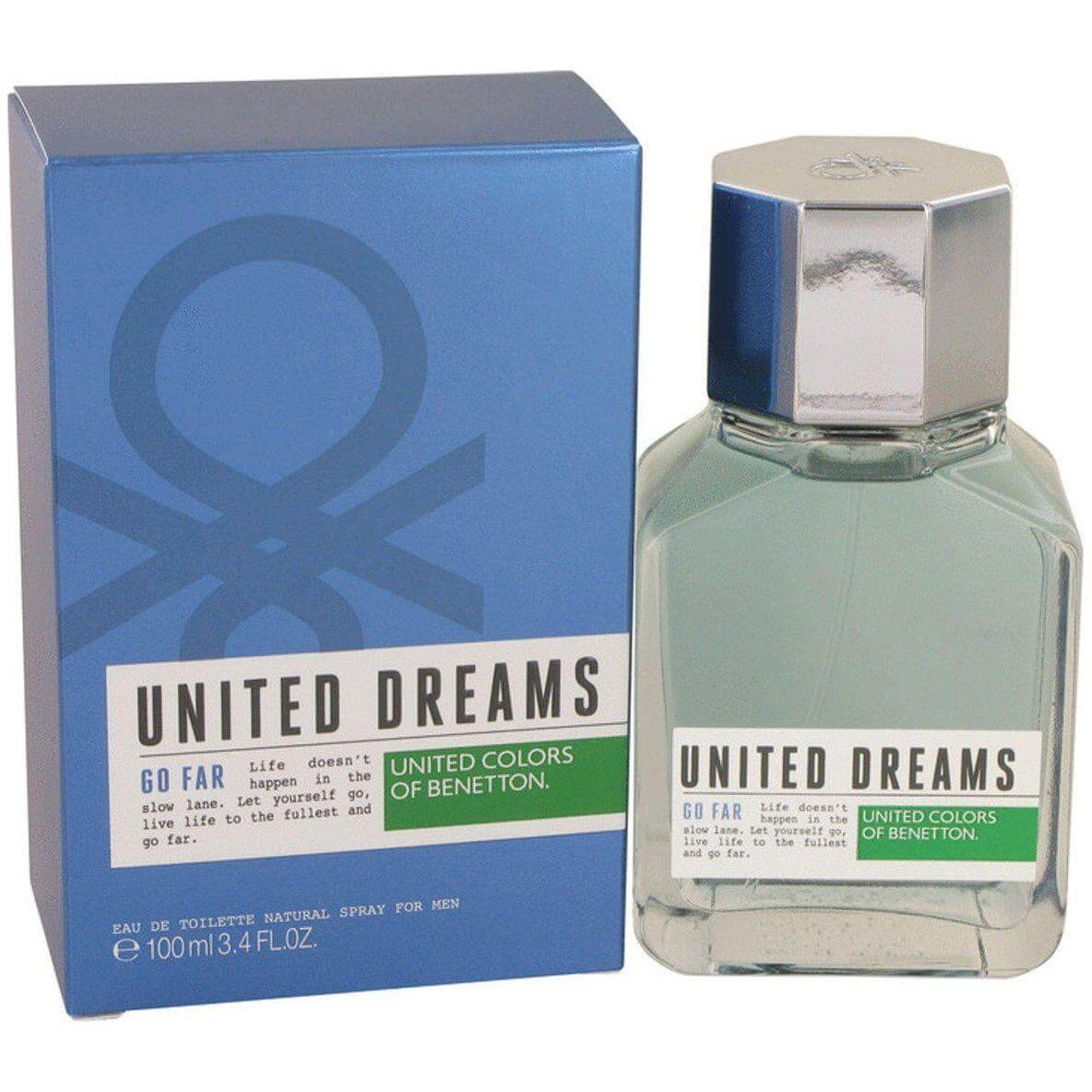 United Dreams Go Far by Benetton cologne for men EDT 3.3 / 3.4 oz New in Box 8433982002236