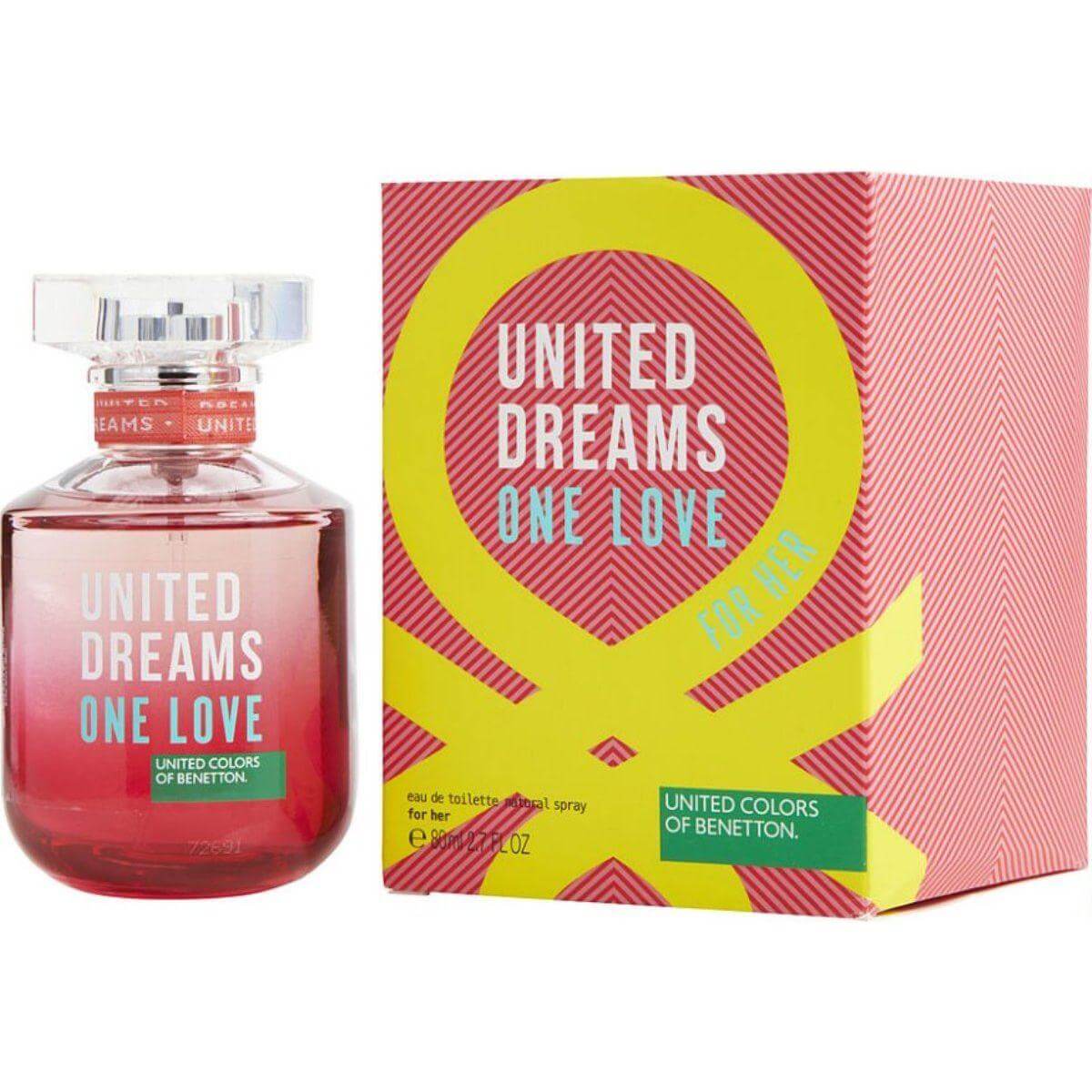 United Dreams One Love By Benetton for Her EDT 2.7 oz New In Box 8433982011061