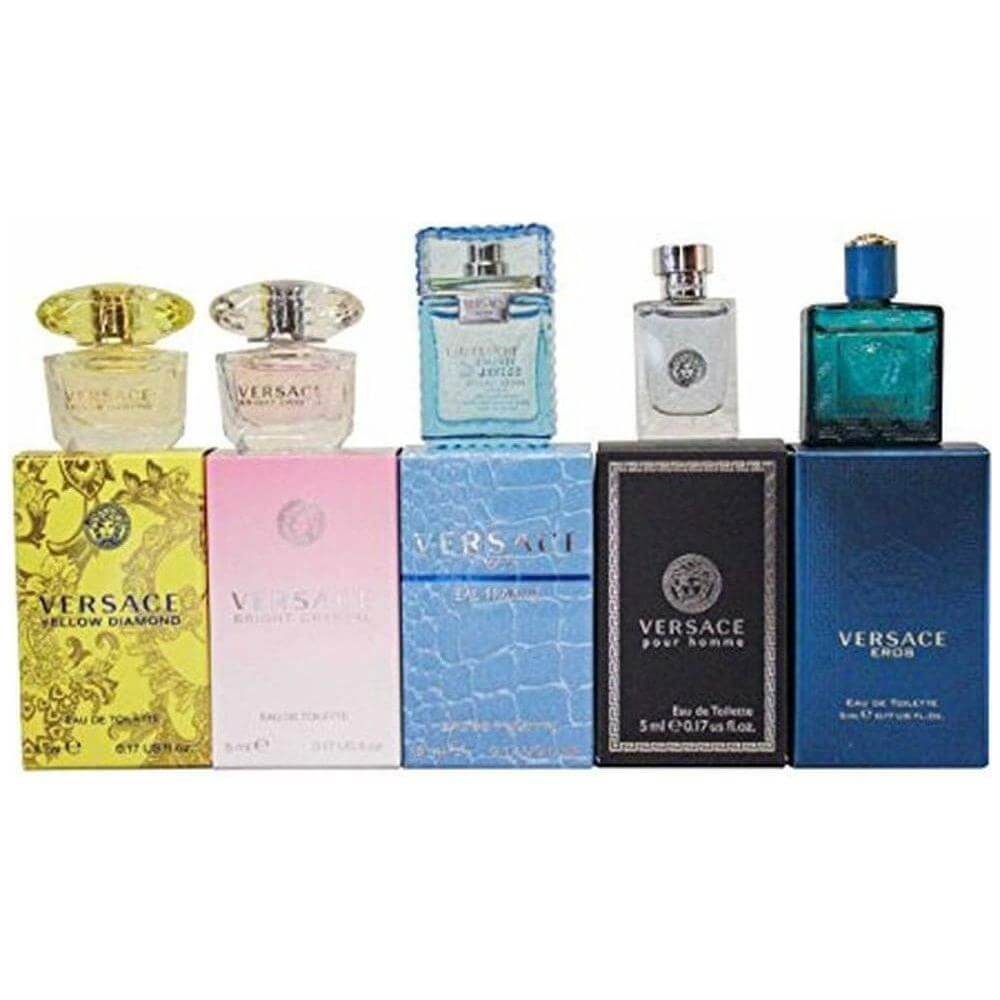 Versace Miniature Collection unisex gift set 5 pcs 0.17 oz New in Box 8011003811328
