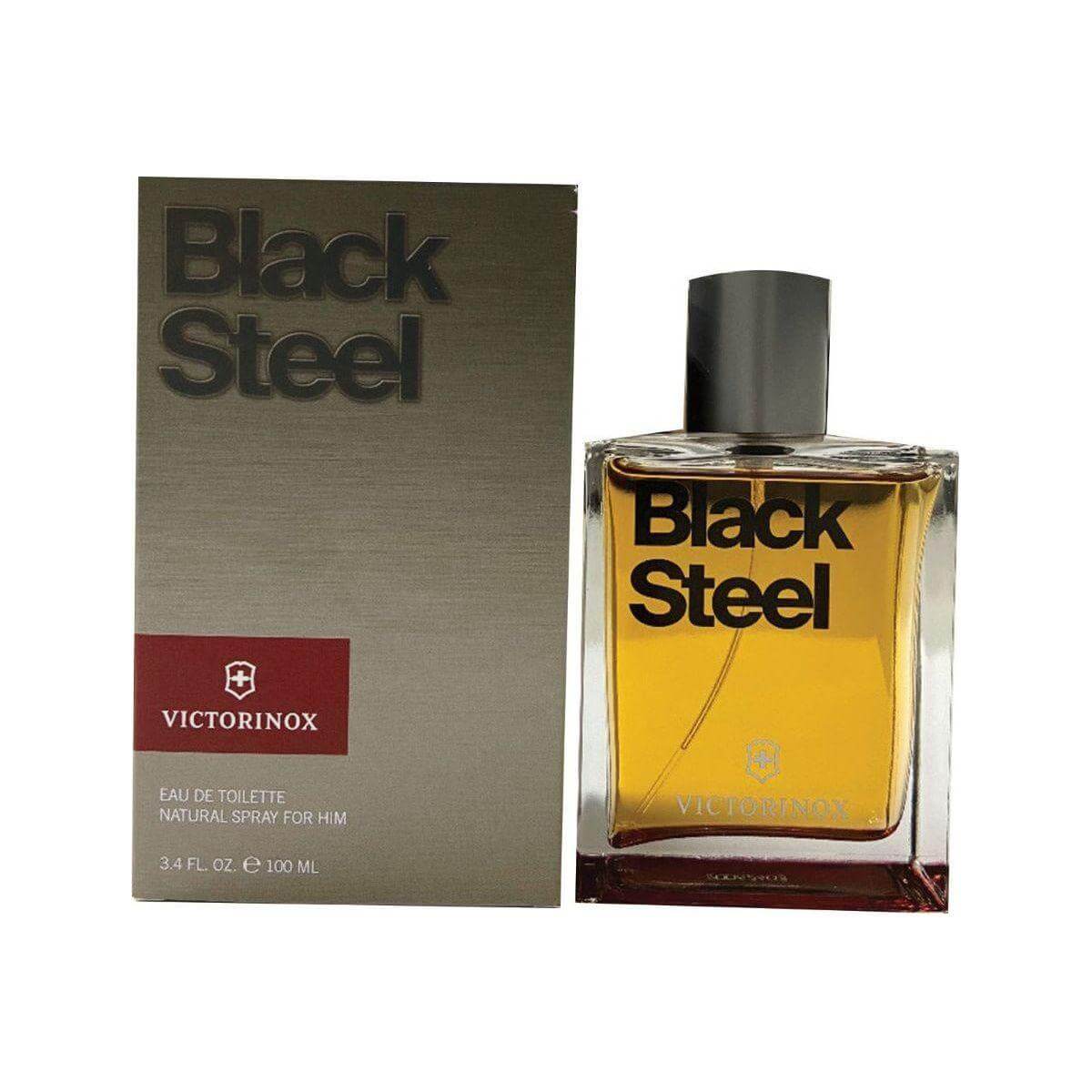 Victorinox Black Steel by Swiss Army cologne for men EDT 3.3 / 3.4 oz New In Box 7611160127679