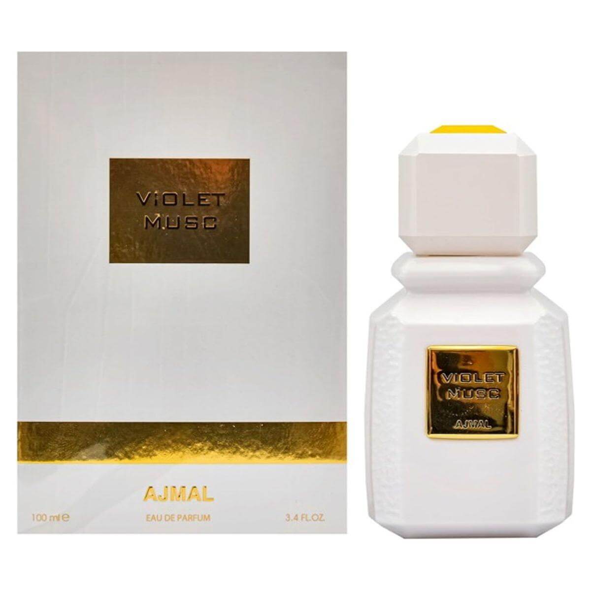 Violet Musc by Ajmal for Unisex EDP 3.3 / 3.4 oz New In Box 6293708007462